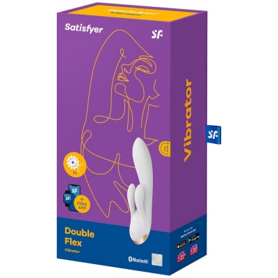 Satisfyer Double Flex Rabbit Vibrator App White - image 4