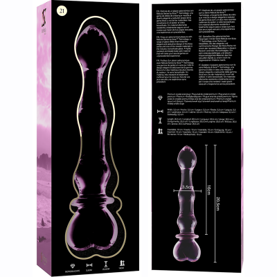 Nebula Series Model 21 Pink Glass Dildo 20.5cm - image 6
