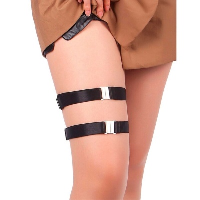 Subblime Adjustable Buckle Leg Rings Black