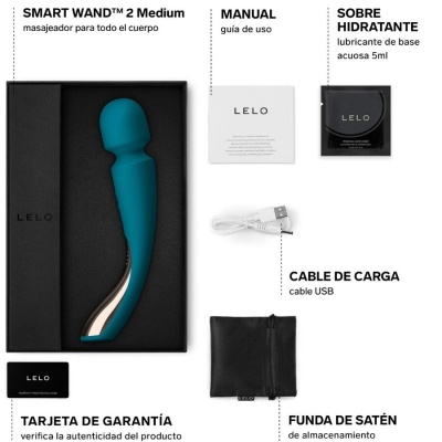 Lelo Smart Wand 2 Medium Ocean Blue Massager - image 4