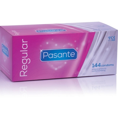 Pasante Regular Natural Tapered Condoms 144pk