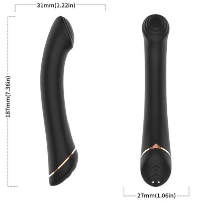 Armony Flat Head Black Silicone Vibrator - image 3
