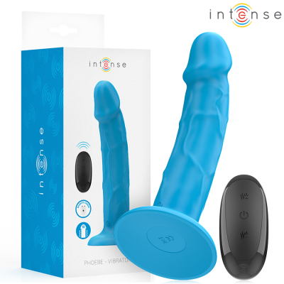Intense Phoebe Realistic Vibrator 19cm - Blue Remote