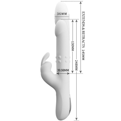 Pretty Love Reese Rabbit Vibrator with Rotation Silver - image 5