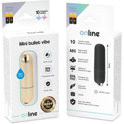 Online Mini Bullet Vibrator Golden - image 4