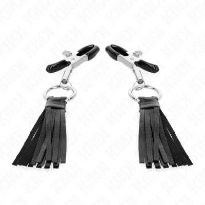 KINK Leatherette Tassel Nipple Clamps 6cm - image 2