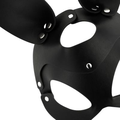 Coquette Chic Desire Vegan Leather Mask with Bunny Ears - image 4