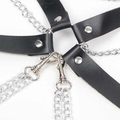 Subblime Leather Harness Bra Chain Details - image 4