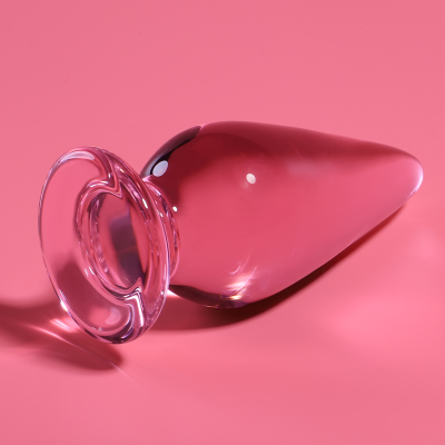 Model 4 Anal Plug Borosilicate Glass Pink 11 cm -o- 5 cm