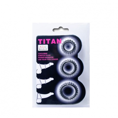 Baile Titan Cockring Set 3-Pack Black - image 5