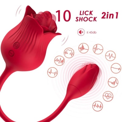 Armony Pink Clitoral Stimulator with Tail Red
