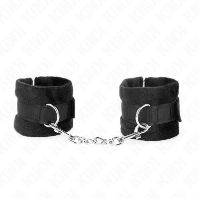 Kink Beginner Fur Hand Cuffs Black 30CM - image 2