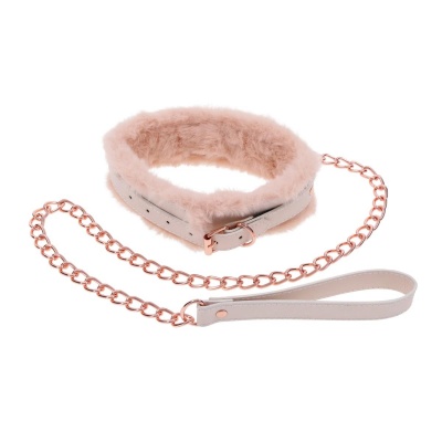 Sportsheets - S&M Peaches ?n CreaMe Fur Collar & Leash Cream Foto van Sportsheets - S&M Peaches ?n CreaMe Fur Collar & Leash Cream