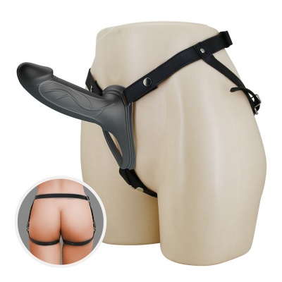 Landon Black Vibrating Strap-On - image 8