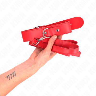 Necklace With Belt 116 CM Red Strap Adjustable 32-50 CM X 8 CM - image 3