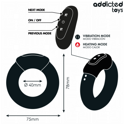 Addicted Toys Heating Effect Vibrating Cock Ring - image 6