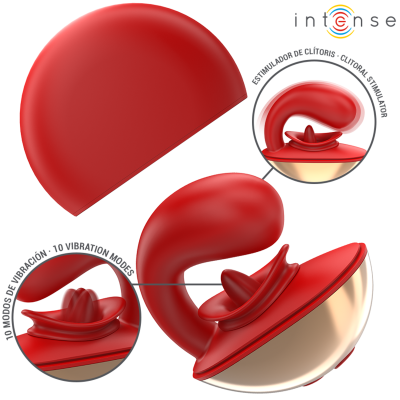 INTENSE Mariah U-Shape Vibrator 10 Modes Red - image 2