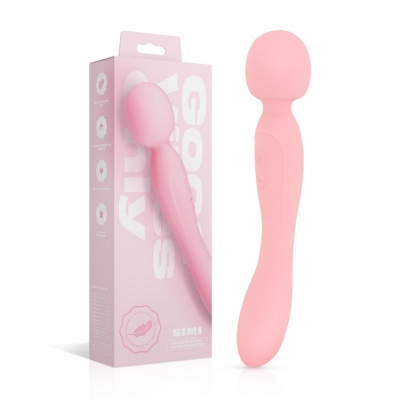 Foto van Good Vibes Only - Dubbelzijdige Wand Vibrator - Soft Silicone - Roze
