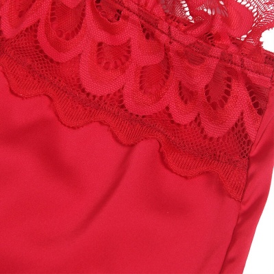 Subblime Satin Babydoll with Lace Red S/M - image 7