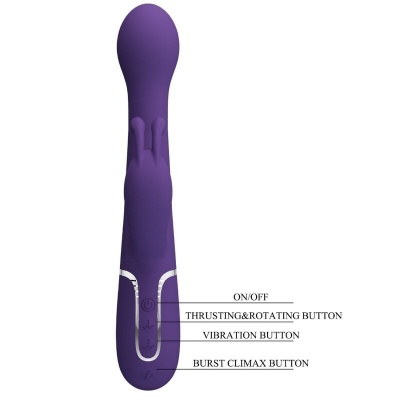 Pretty Love Dejon 3-in-1 Purple Rabbit Vibrator - image 9