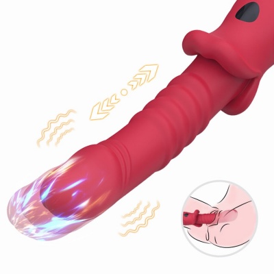 Armony A-Spot Stimulating Vibrator Dildo Red - image 9