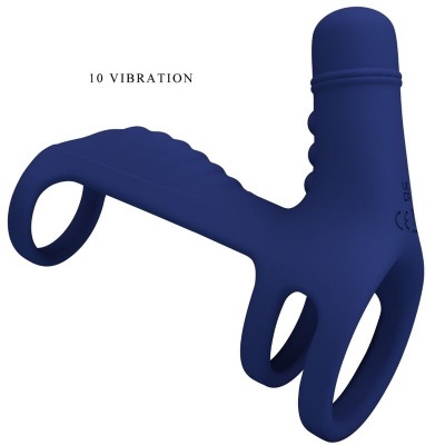 Pretty Love Elish Vibrating Ring with Extension Blue - image 7