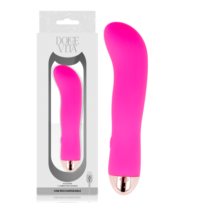Dolce Vita Two Rechargeable Vibrator Pink 7-Speed - image 2
