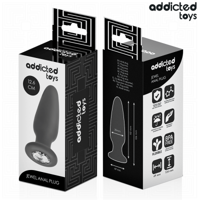 Addicted Toys Anal Plug with Jewel Silicone L 12.6CM - image 6