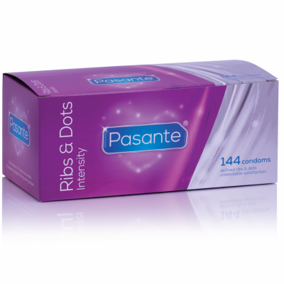 Pasante Ribs & Dots Intensity Condoms 144pk - image 1