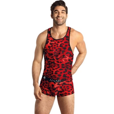 Anais Men Savage Top XL - Red Microfiber