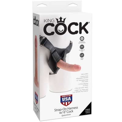 King Cock Harness with Realistic Penis, 15 cm - image 2