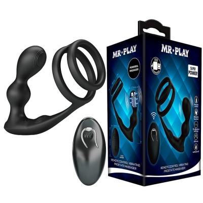Mr Play Anal Plug & Penis Ring Vibrator - image 2