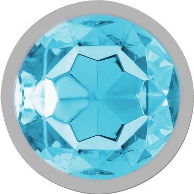 Intense - Aluminum Metal Anal Plug With Blue Glass Size M - image 3