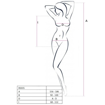 Passion BS035 Red Fishnet Bodystocking One Size - image 2