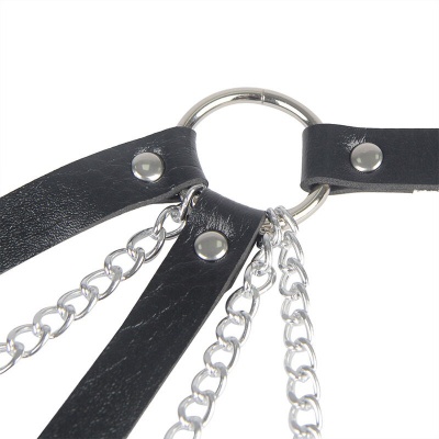 SUBBLIME 953713 Punk Bondage Belt Metal Buckle Black One Size - image 5