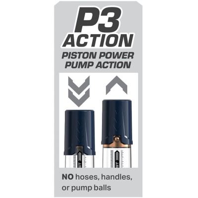 Pump Worx Max Boost Blue Penis Pump, Manual Piston - image 5