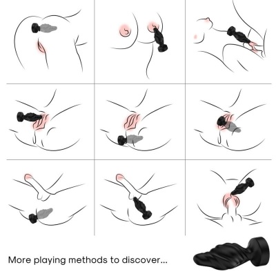 Armony Vibrator Anal Plug Remote Control Black - image 2