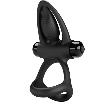 Pretty Love Vibrating Ring 10 Functions Black