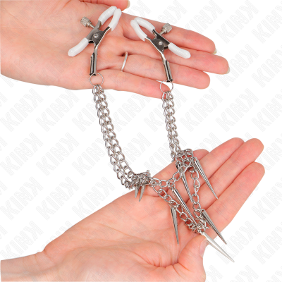 KINK Nipple Clamps With Spike Chain 30cm - image 3