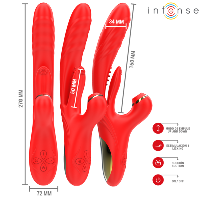 Intense Karol Multifunction Vibrator Red - image 4