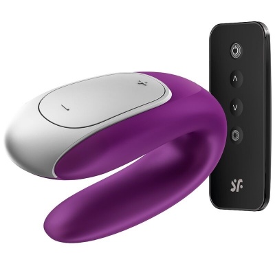 Satisfyer Double Fun Couples Vibrator Purple - image 2