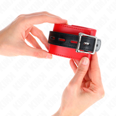 Kink Wrist Restraints, Red with Black Belt - image 4