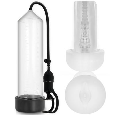 Pump Addicted RX5 Transparent with Masturbator Pump Addicted RX5 Transparent with Masturbator