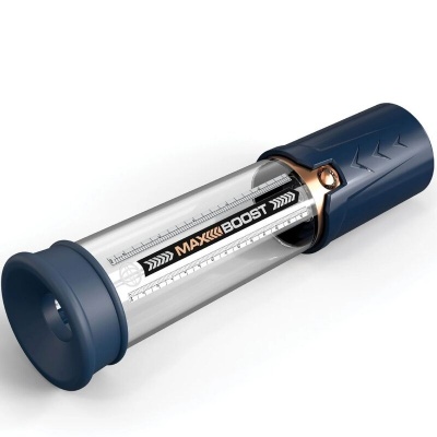 Pump Worx Max Boost Blue Penis Pump, Manual Piston - image 3
