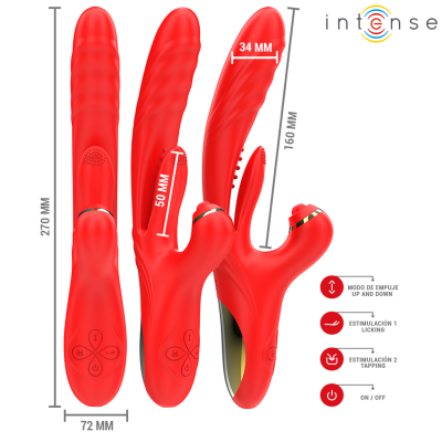 Intense Rosalia 3-in-1 Multifunction Vibrator - Red - image 3