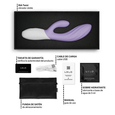 LELO INA Twist Rabbit Vibrator Lavender - image 6