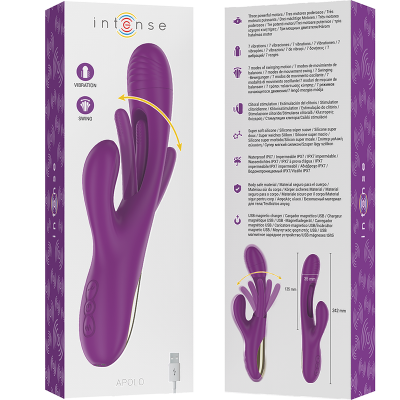 Intense Apolo Rechargeable Vibrator Purple - image 7