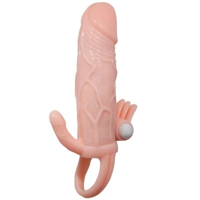 Baile Brave Man Penis Cover Dual Stimulation Flesh - image 5