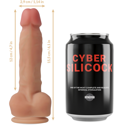Cyber Silicock Ansel Strap-On 15.5 CM With 3 Rings - image 6