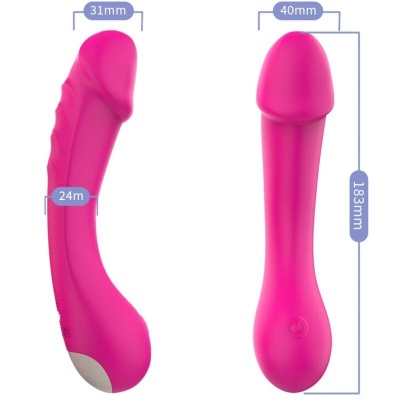 Armony G-Spot Dildo Vibrator Silicone Fuchsia - image 3